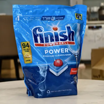 Viên rửa bát Finish Power All in One 94 viên - Hương Chanh