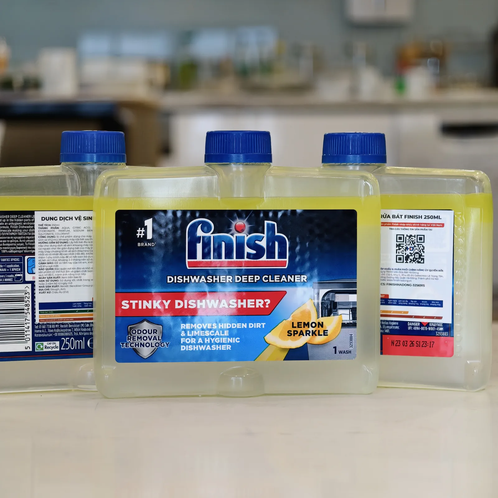 Dung Dịch Vệ Sinh Máy Rửa Bát Finish - Hương Chanh