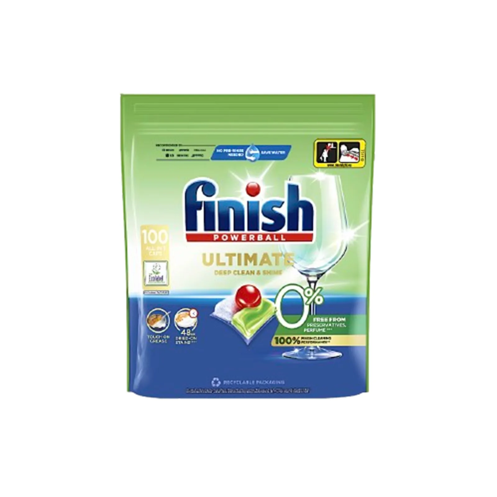 Viên rửa bát Finish Ultimate Eco 0% 100 viên